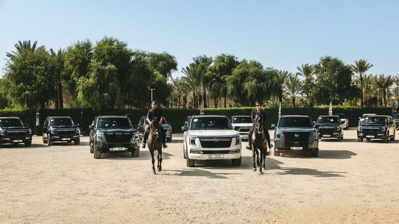 Convoy of Nissan Patrols